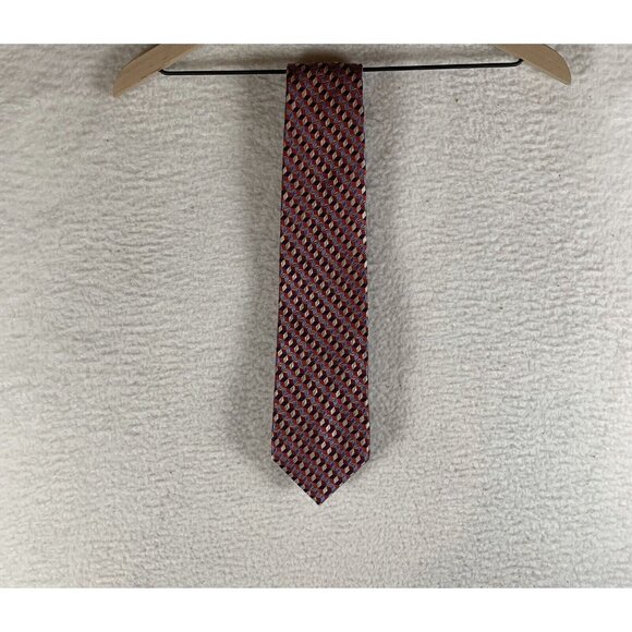 Paul Fredrick Necktie Men's Multicolor Geometric 100% Silk Formal Business 9718 - Picture 1 of 8